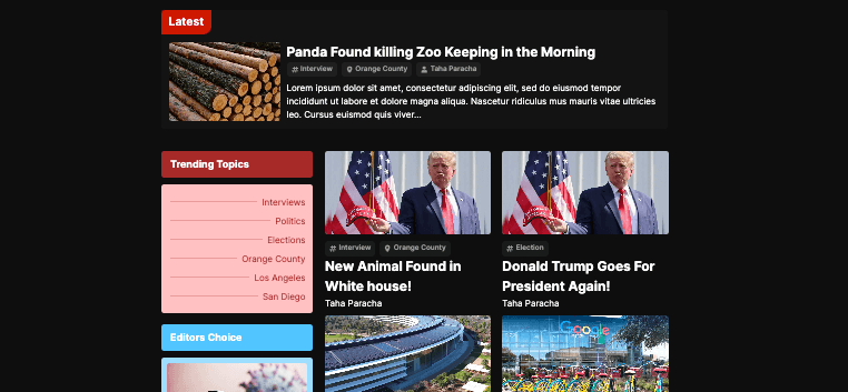 SoCal Politics Landing page